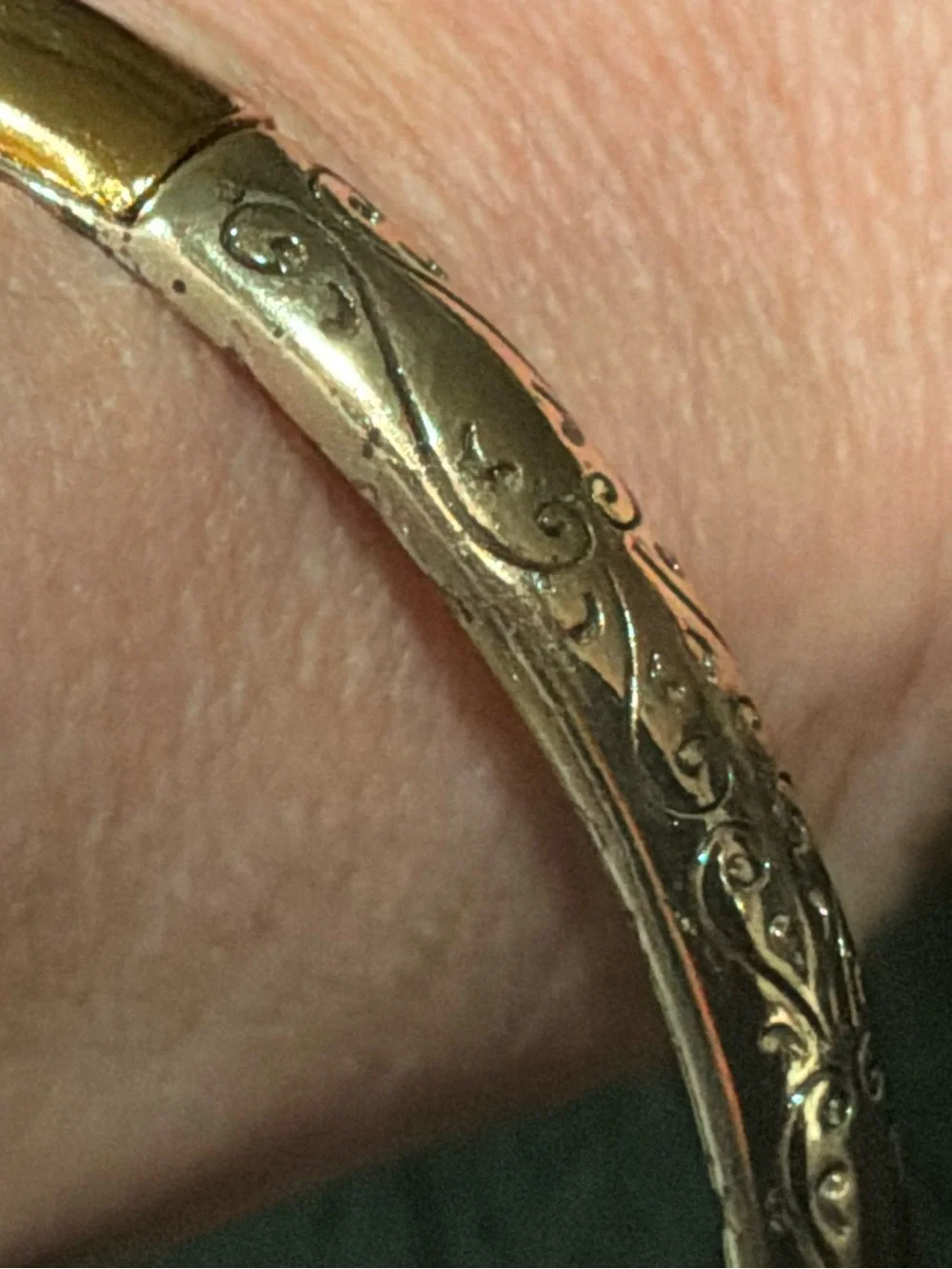 Scrolled Brighton Two-Tone Bangle Bracelet